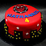 Spiderman Logo Chocolate Fondant Cake