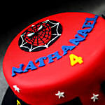 Spiderman Logo Chocolate Fondant Cake