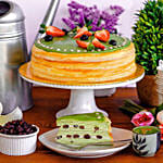 Tempting Green Tea Crepe Cake