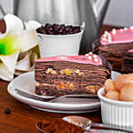 Tempting Lychee Chocolate Crepe Cake