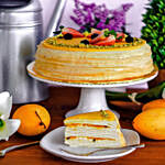 Tempting Mango Passion Crepe Cake
