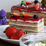 Tempting Raspberry Cheese Sponge Cake