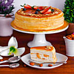 Tempting Salted Caramel Almond Crepe Cake