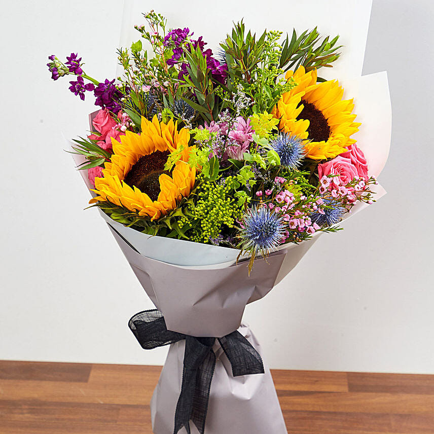 Bouquet Of Vibrant Flowers