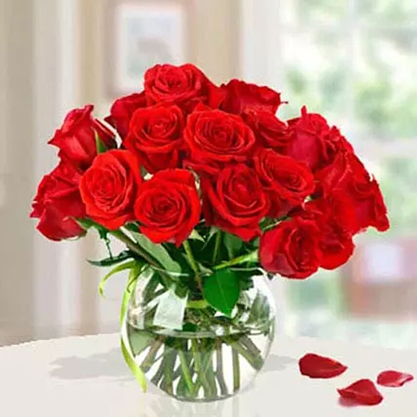 15 Red Roses Arrangement