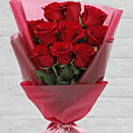 10 Red Roses Lovely Bouquet