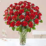 Bunch of 50 Scarlet Red Roses