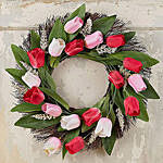 Beautiful Wreath Of Tulips and Veronica