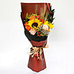 Mixed Orange and Yellow Flower Bouquet