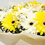 White and Yellow Gerbera Bouquet
