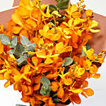 10 Orange Mokara Orchids Bunch