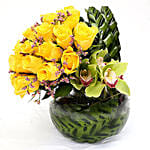 Sunshine 20 Yellow Roses Vase Arrangement