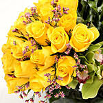 Sunshine 20 Yellow Roses Vase Arrangement