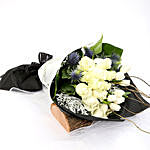 White Roses and Tulips Mixed Bouquet