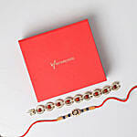 Fancy Rakhi Set In Red Box