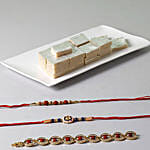 Kaju Katli And Designer Rakhis For Brother