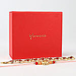 Two Ravishing Rakhi Set In Red Box