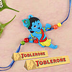 Little Krishna And Toblerone Rakhi Combo