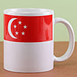 Printed Singapore Flag Ceramic Mug