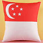 Printed Singapore Flag Cushion