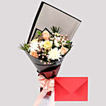 Delicate Rose Bouquet and Greeting Card