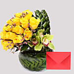 Greeting Card and Yellow Rose Grace