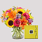 Patchi Chocolate Box and Vivid Floral Vase