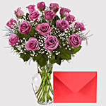 Purple Roses and Greeting Card