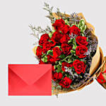 Red Roses and Greeting Card