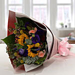 Gracious Flower Bouquet In Paper Packing