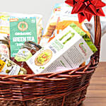 Mint Green Tea & Snacks Basket