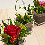 Set Of 3 Flower Vase Arrangements