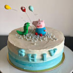 George and Dino Peppa Pig Chocolate Cake 6 inches