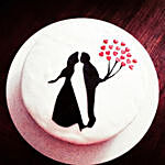 Romantic Couple Chocolate Cake 8 inches Eggless