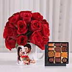 Personalised Mug Roses and Chocolates