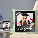 Personalised Congrats Cushion & Mug Combo