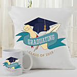 Graduating Printed Cushion & Mug Combo