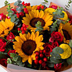 Yellow and Red Floral Energy Bouquet