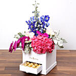 Dazzling Floral Box With Chocolates