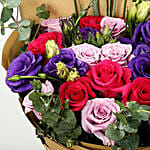 Purple and Pink Roses Bouquet