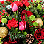 Red And Green Center Table Arrangement