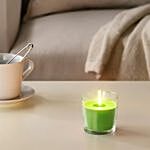 Green Scented Candles In Glass