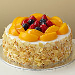Strawberry & Peach Fruit Cake- 7 inches