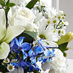 Blue and White Blooms Vase
