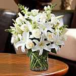 Love For White Flowers Vase