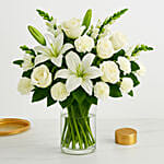 Love For White Flowers Vase