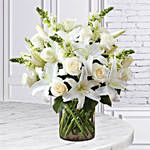Love For White Flowers Vase