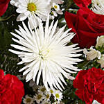 Luxurious Red N White Flower Arrangement