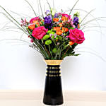 Roses N Lisianthus in a Vase