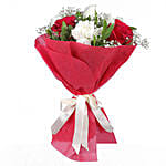 Red With White Floral Delight Bouquet